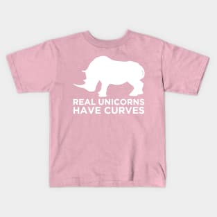 real unicorns have curves Kids T-Shirt